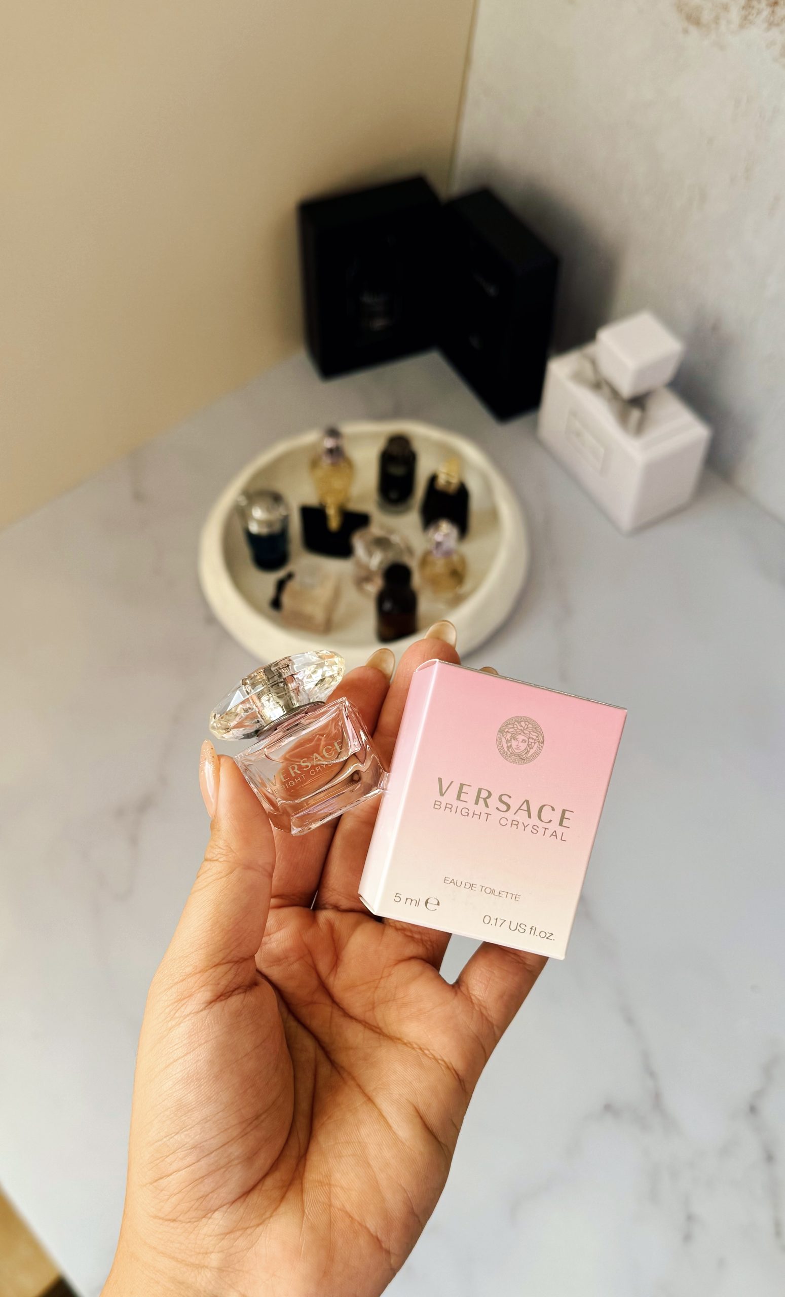 Tezza-3908 عطر مینیاتوری ورساچه برایت کریستال - Image 1